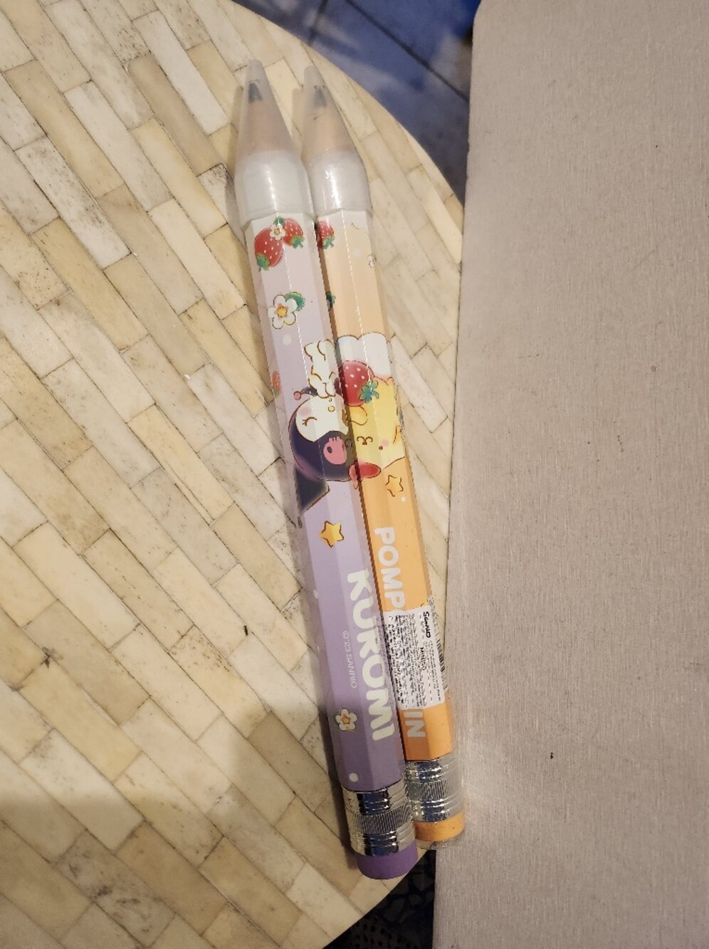 Kuromi and Pompompurin Sanrio giant 14" pencils